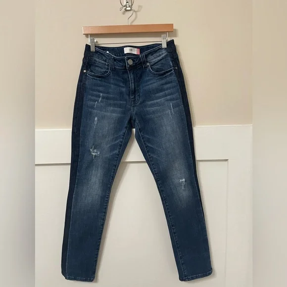 Cabi High Straight Tuxedo Denim Jeans Size 6 - Picture 3 of 8